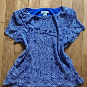 Blue Paisley Women's Top
